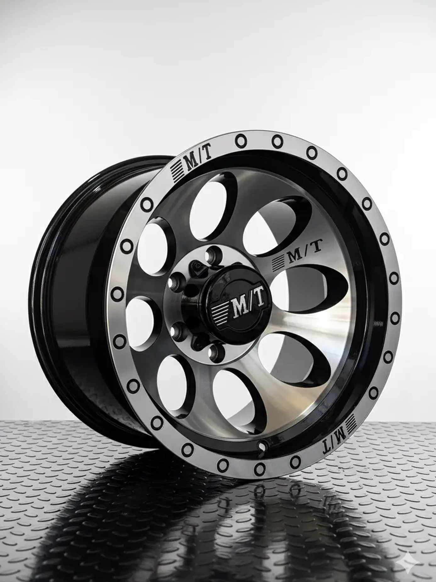 Llantas 16x10 6x139.7 ET-44 Cromadas/Negro Gloss ( set 4 un) 1