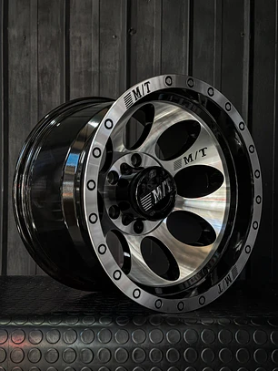 Llantas 16x10 6x139.7 ET-44 Cromadas/Negro Gloss ( set 4 un)
