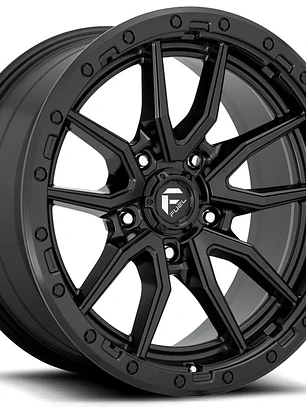 Llantas 17x9 6X139.7  ET-12 FUEL NEGRA ( 4 LLANTAS )