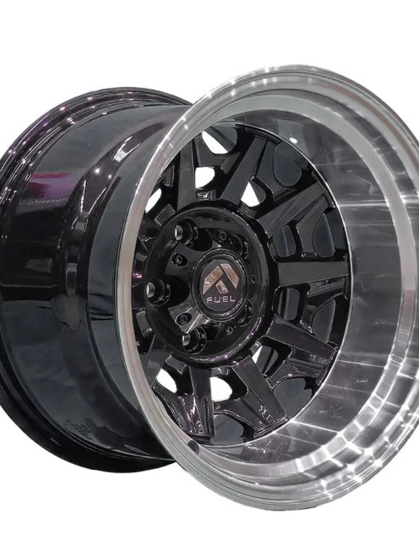 Llantas 15x10 5x114 ET -44 FUEL GRIS/CROMADO 1