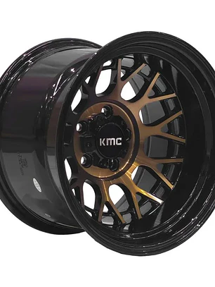 Llantas 15x10 5x114 -44 KMC NEGRO/BRONCE