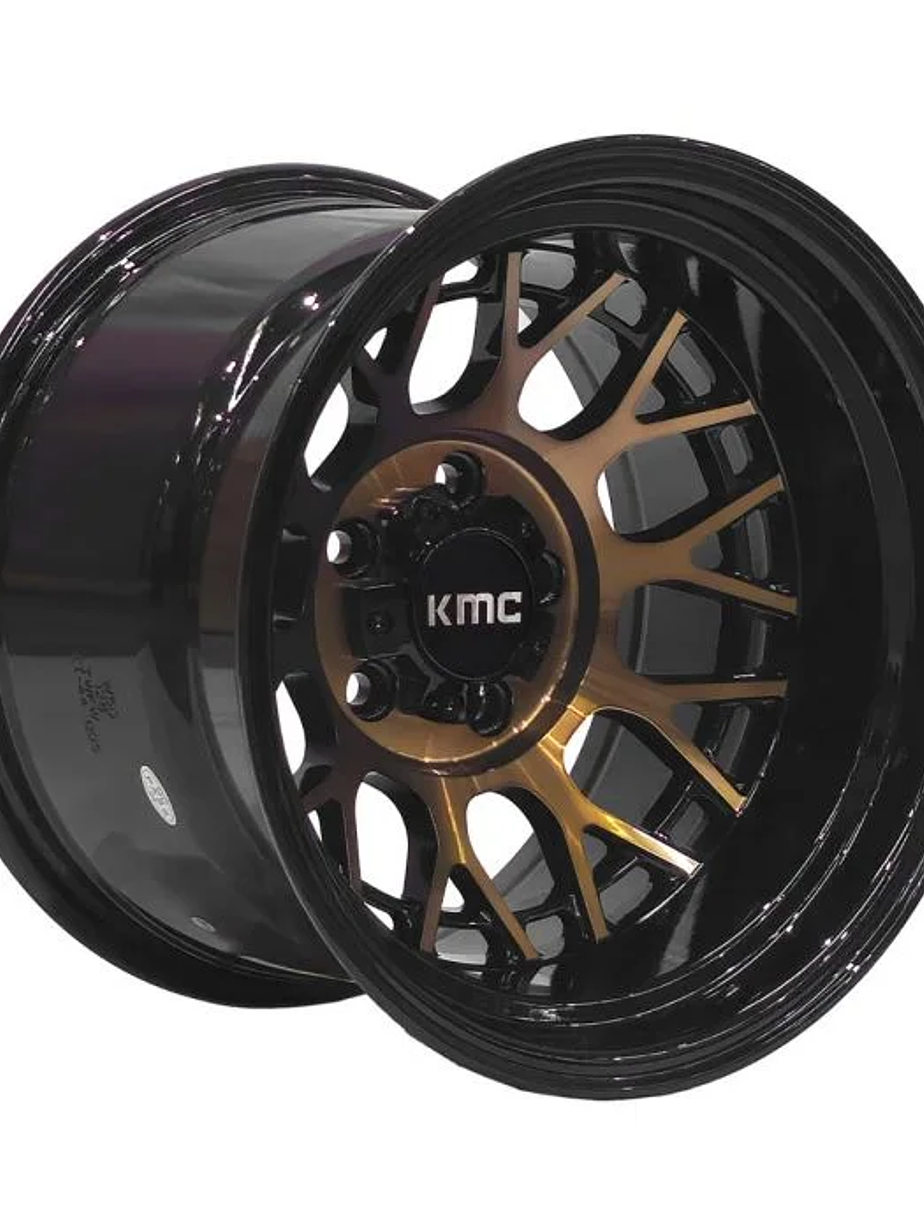Llantas 15x10 5x114 -44 KMC NEGRO/BRONCE 1