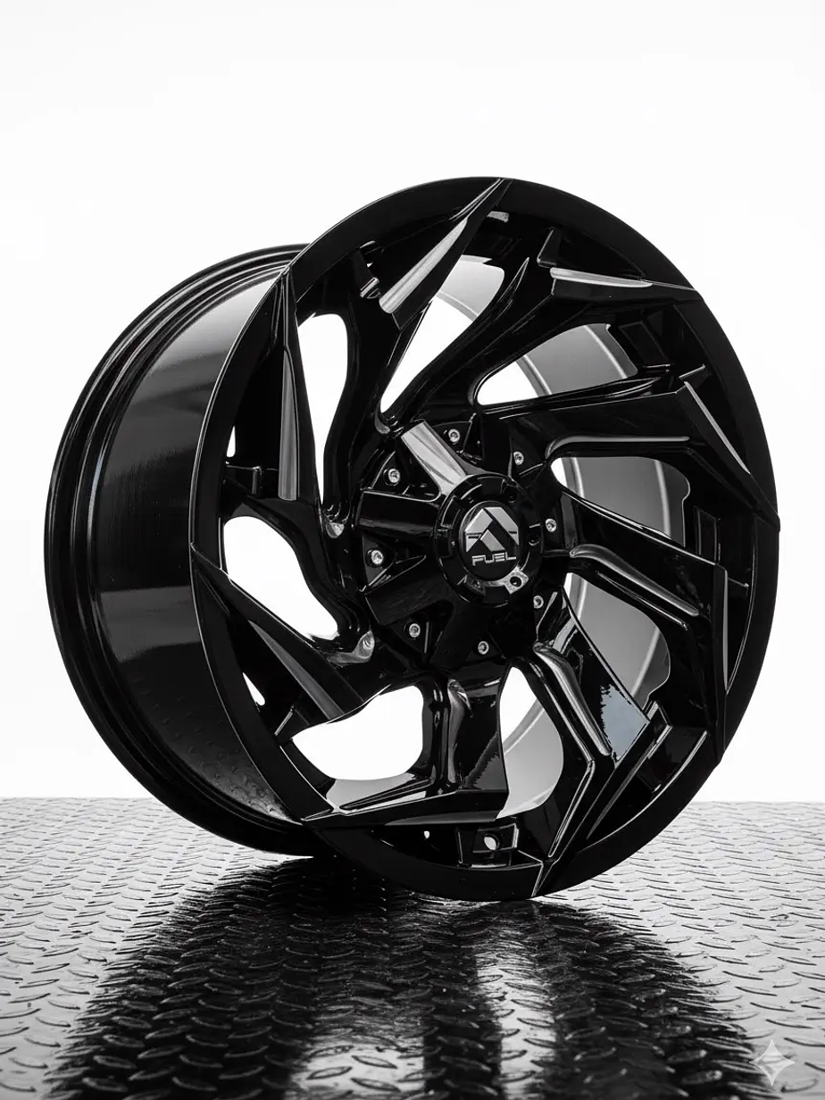 LLANTAS 17X9 6X114 ET -12 FUEL NEGRO GLOSS 1