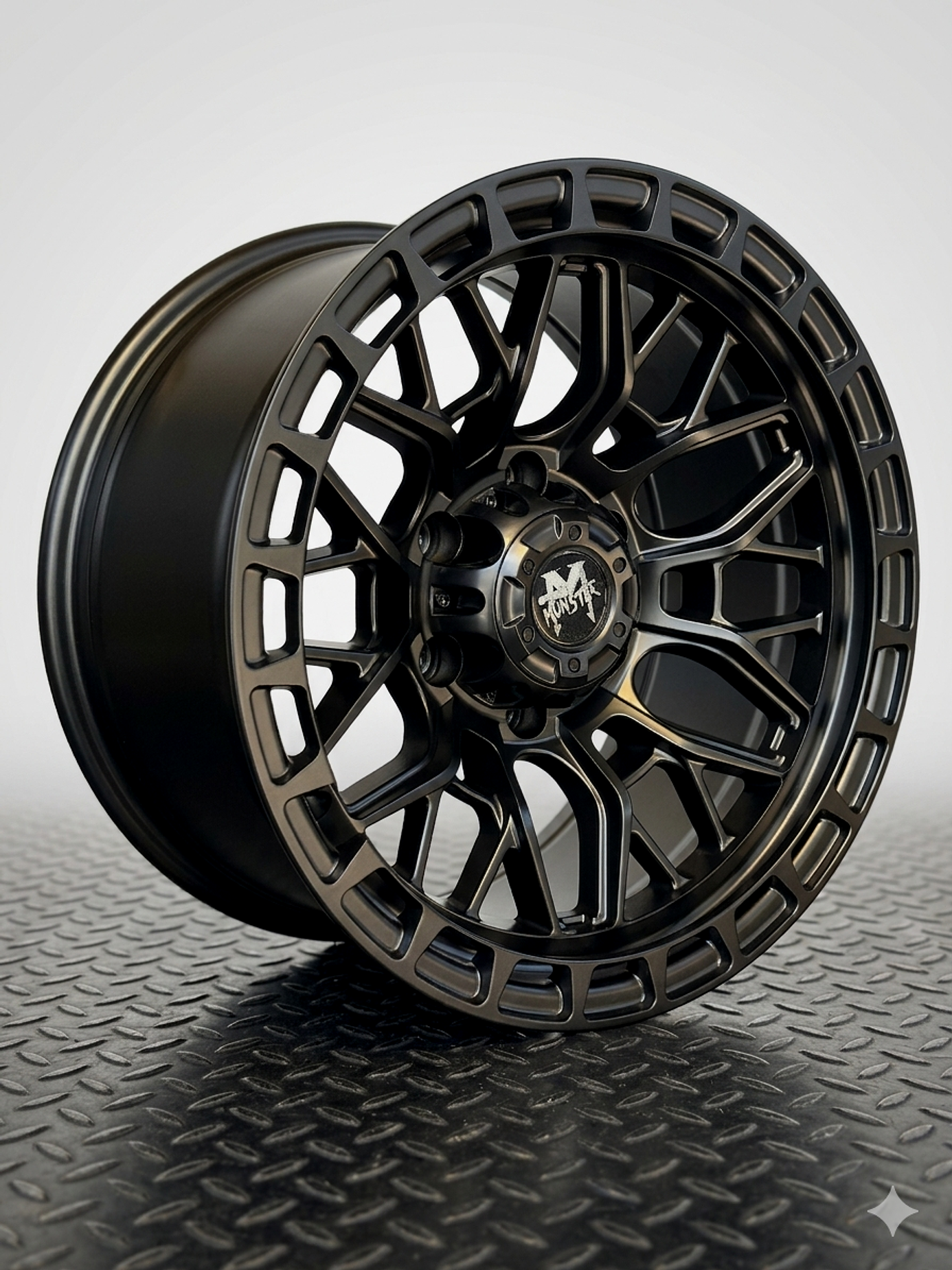 LLANTAS 17X9 6X139 ET -12 MONSTER NEGRO MATE  1