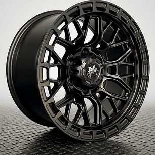 LLANTAS 17X9 6X139 ET -12 MONSTER NEGRO MATE 