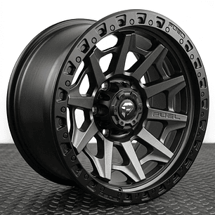 LLANTAS 17X9 6X139 ET 0 FUEL NEGRO MATE 