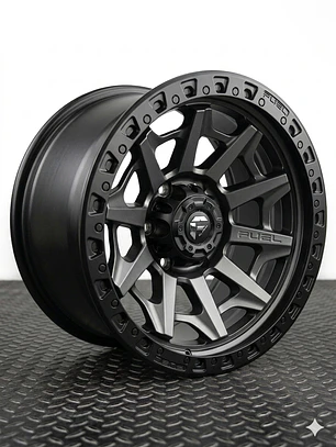 LLANTAS 17X9 6X139.7 ET 0 FUEL NEGRO MATE 