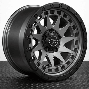 LLANTAS 17X9 5X127 ET-12  BALCK RHINO GRIS ( 4 LLANTAS )