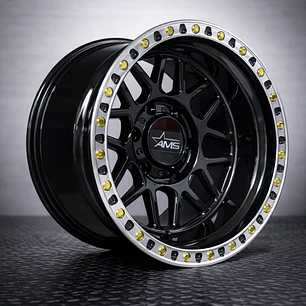 LLANTA 16X10 6X139 ET -25 AMS NEGRO GLOSS