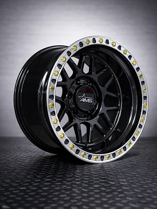 LLANTA 16X10 6X139 ET -25 AMS NEGRO GLOSS