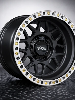 LLANTAS 16X10 6X139 ET -25 AMS NEGRO MATE