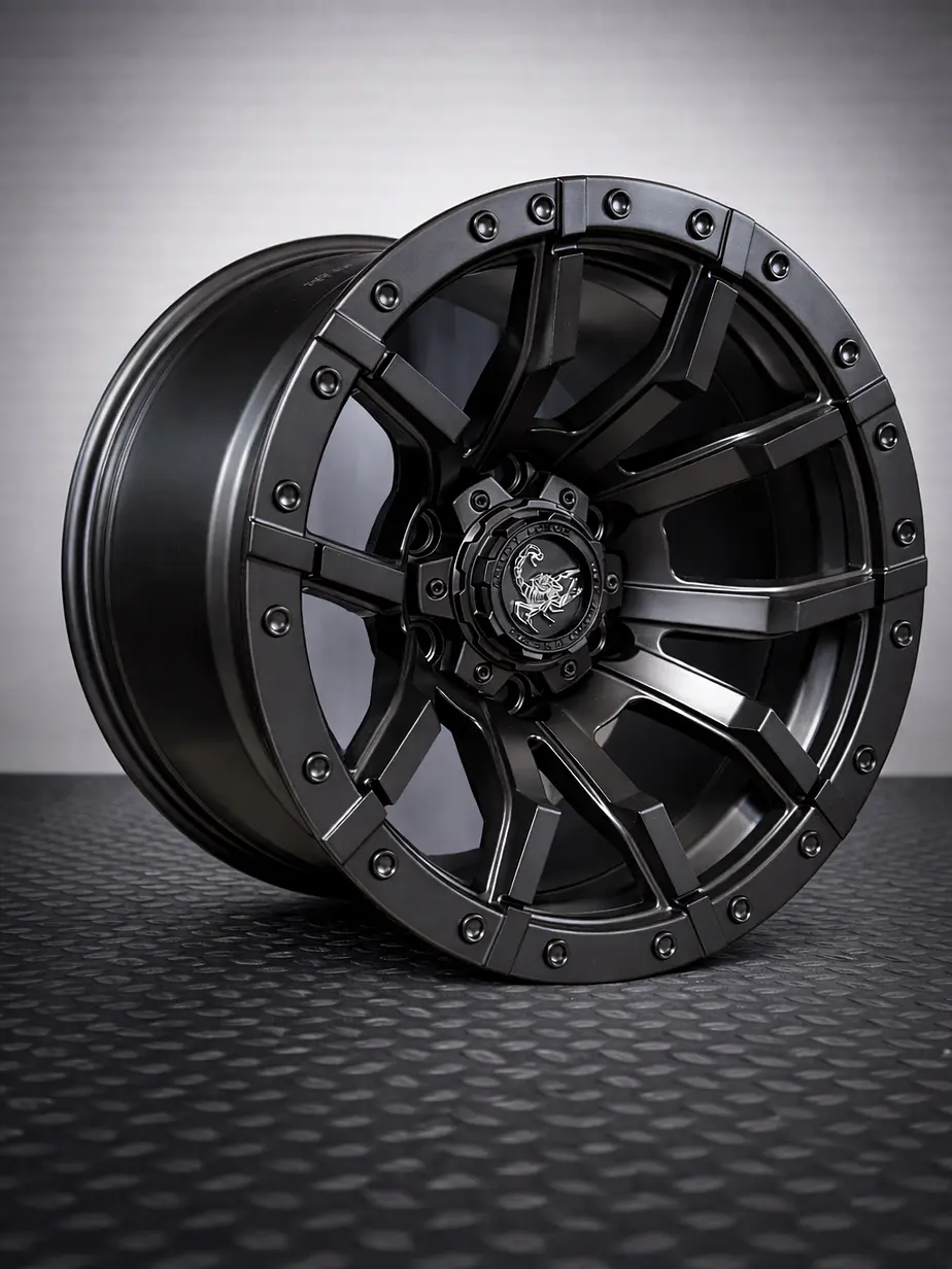 LLANTAS 17X9 6X139 ET -12 SCORPION RAPTOR NEGRO MATE  1