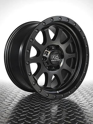 llantas 17x9 6x139.7 ET -12  KING OFF ROAD NEGRO MATE ( 4 llantas )