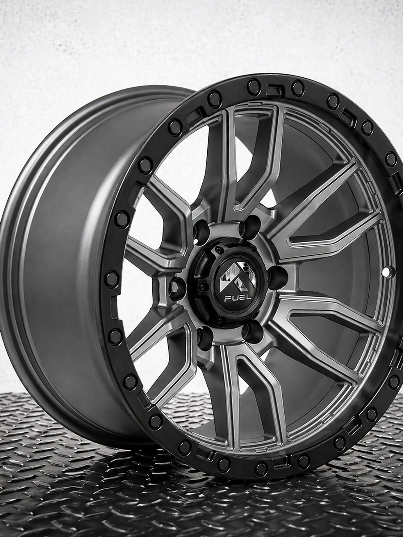 Llantas 17x9.0 6X139.7  ET-12 Fuel Gris ( 4 LLANTAS ) 1