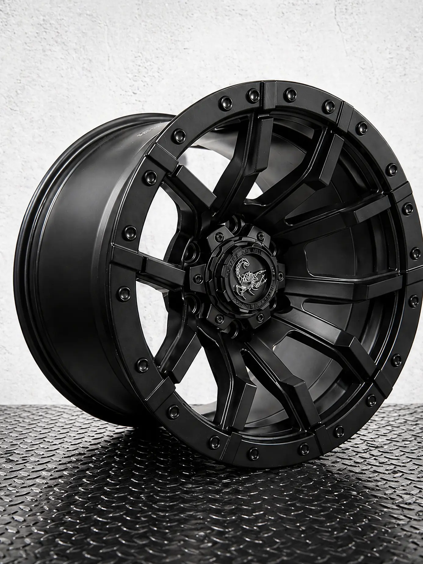 LLANTAS 17X9 6X139 ET -12 SCORPION RAPTOR NEGRO MATE  1