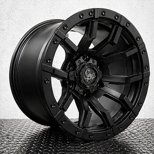 LLANTAS 17X9 6X139 ET -12 SCORPION RAPTOR NEGRO MATE 