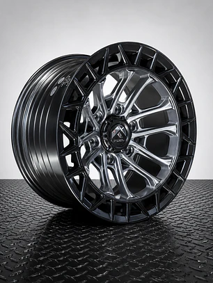 LLANTAS 17X9 6X139.7 FUEL ET 0 GRIS/NEGRO MATE GLOSS 