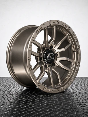 llanta 17x9 6x139.7 fuel et-5 bronce ( 4 llantas )