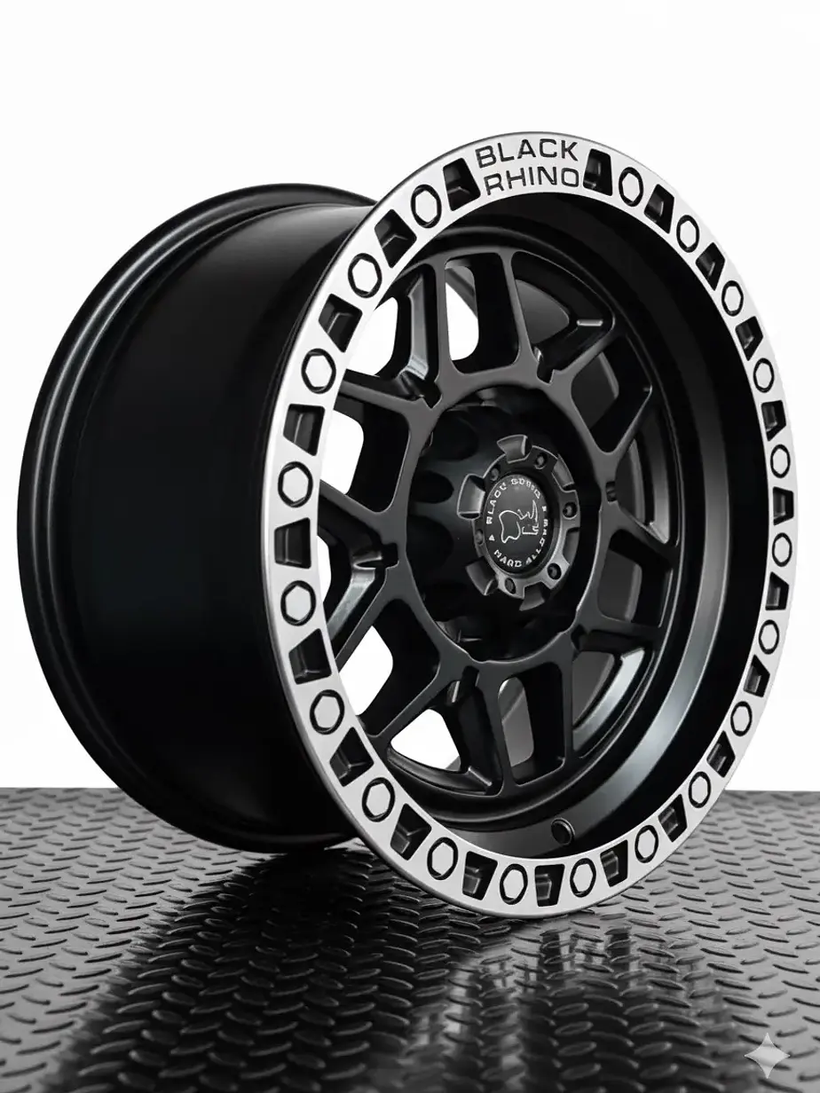 LLANTAS 17X9 6X114 ET 10 BLACKRHINO NEGRO/CROMADO ( 4 LLANTAS ) 2
