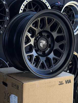 Llantas 17x9 6x139.7 ET -38 PW Negro Mate ( 4 Llantas )