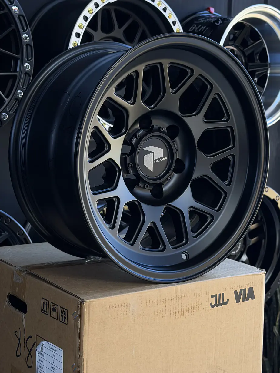 Llantas 17x9 6x139.7 ET -38 PW Negro Mate ( 4 Llantas ) 1