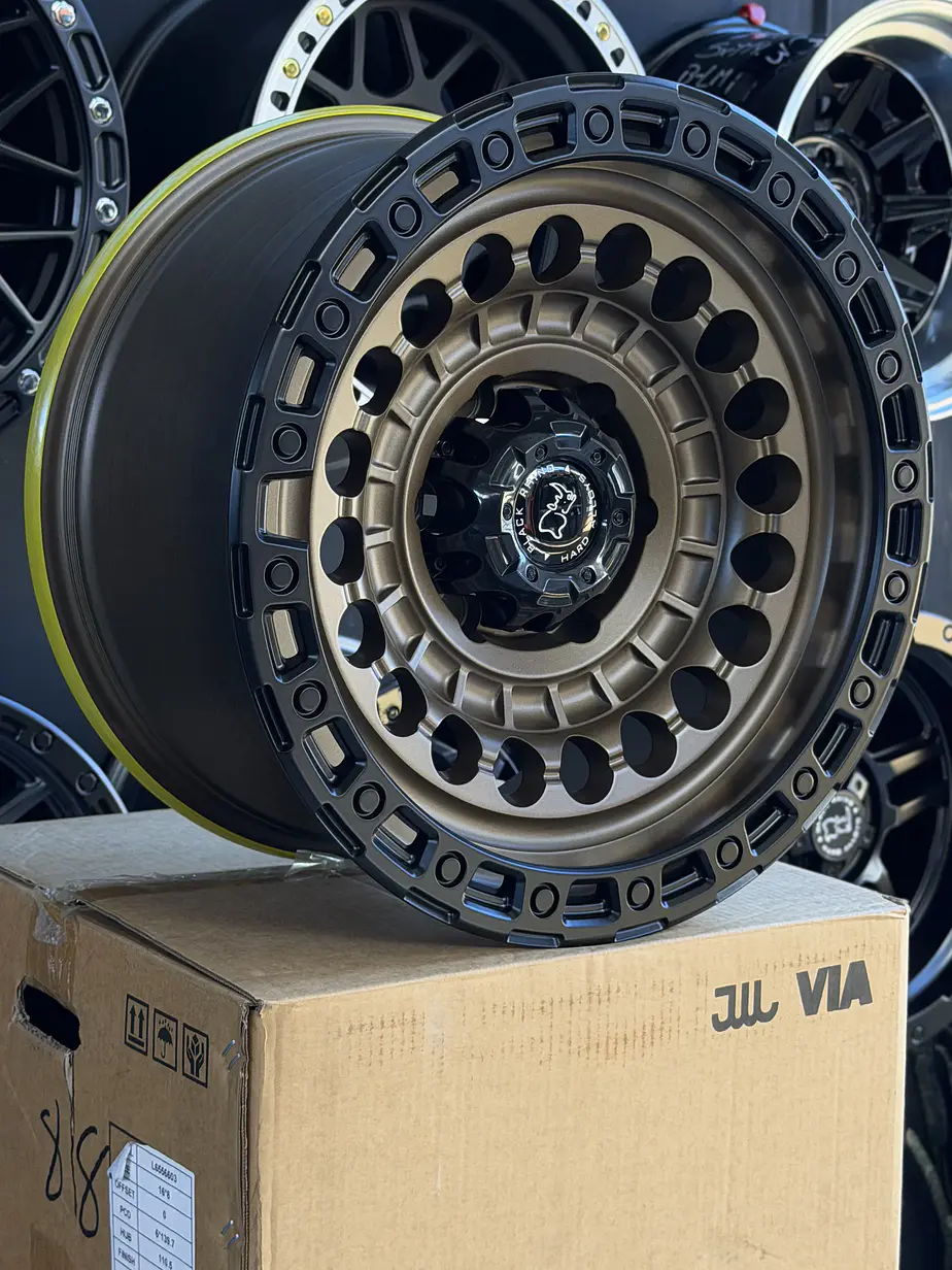 llanta 17x9 6x139.7 et0 blackrhino bronce ( 4 llantas ) 1