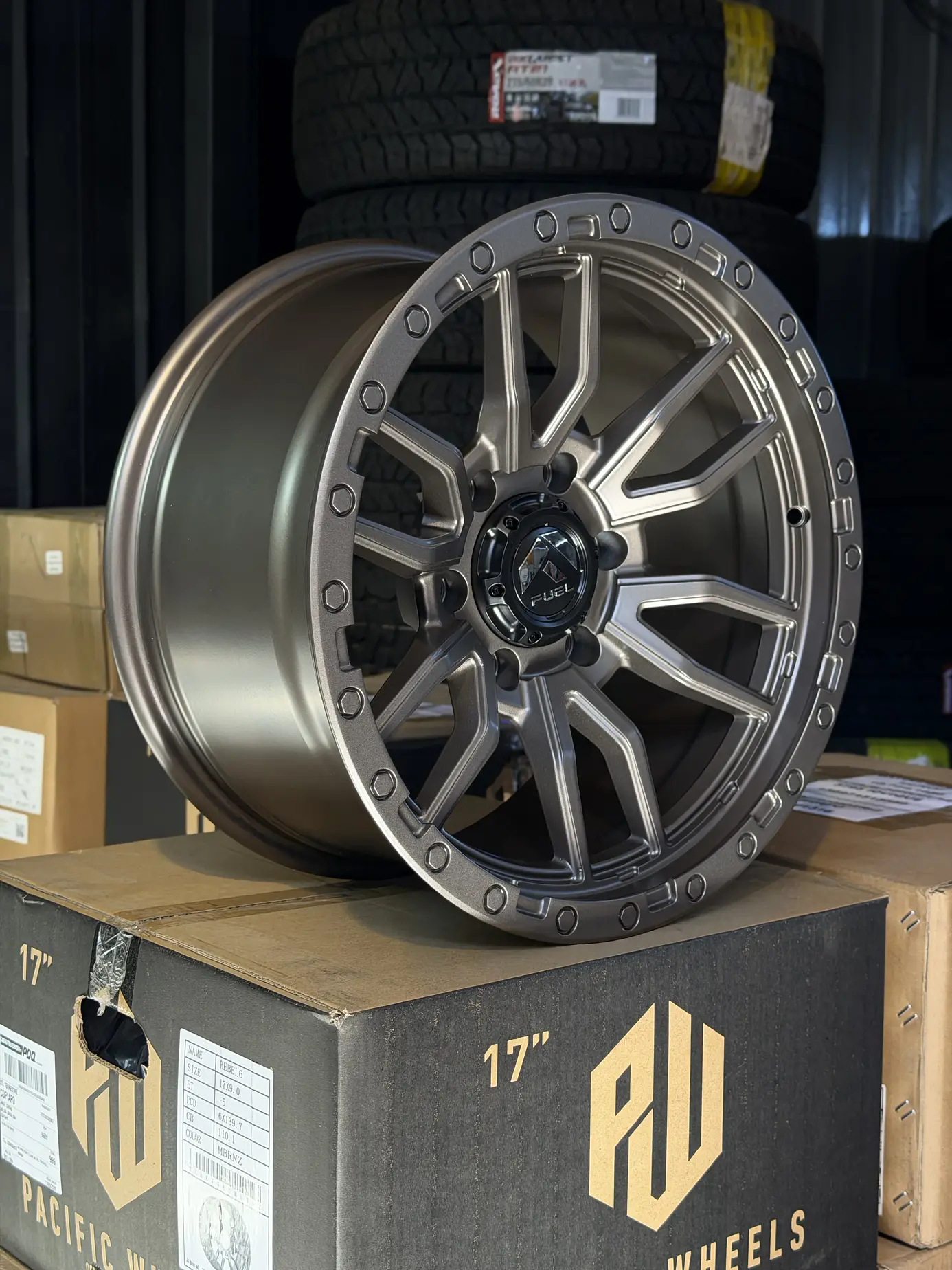 llanta 17x9 6x139.7 fuel et-5 bronce ( 4 llantas ) 1
