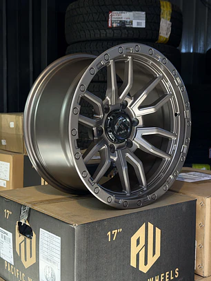 llanta 17x9 6x139.7 fuel et-5 bronce ( 4 llantas )