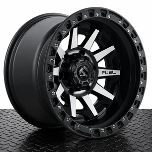 16x10 6X139.7 FUEL ET -25 NEGRO MATE ( 4 LLANTAS )