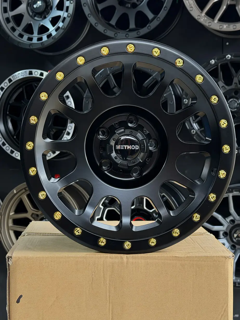 LLANTAS 17X9 5X127 ET -12 NEGRO MATE ( 4 LLANTAS ) 3