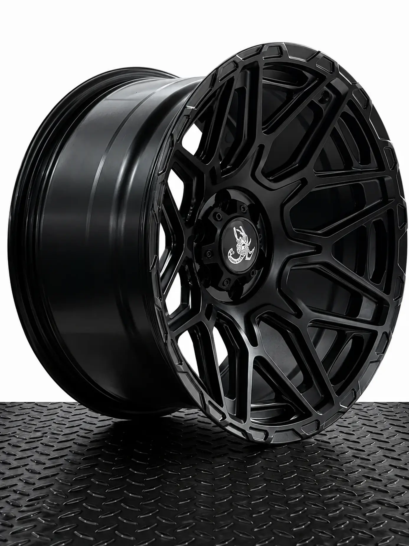LLANTAS 17X9 6X114 ET -12 ESCORPION NEGRO MATE (4 LLANTAS) 1