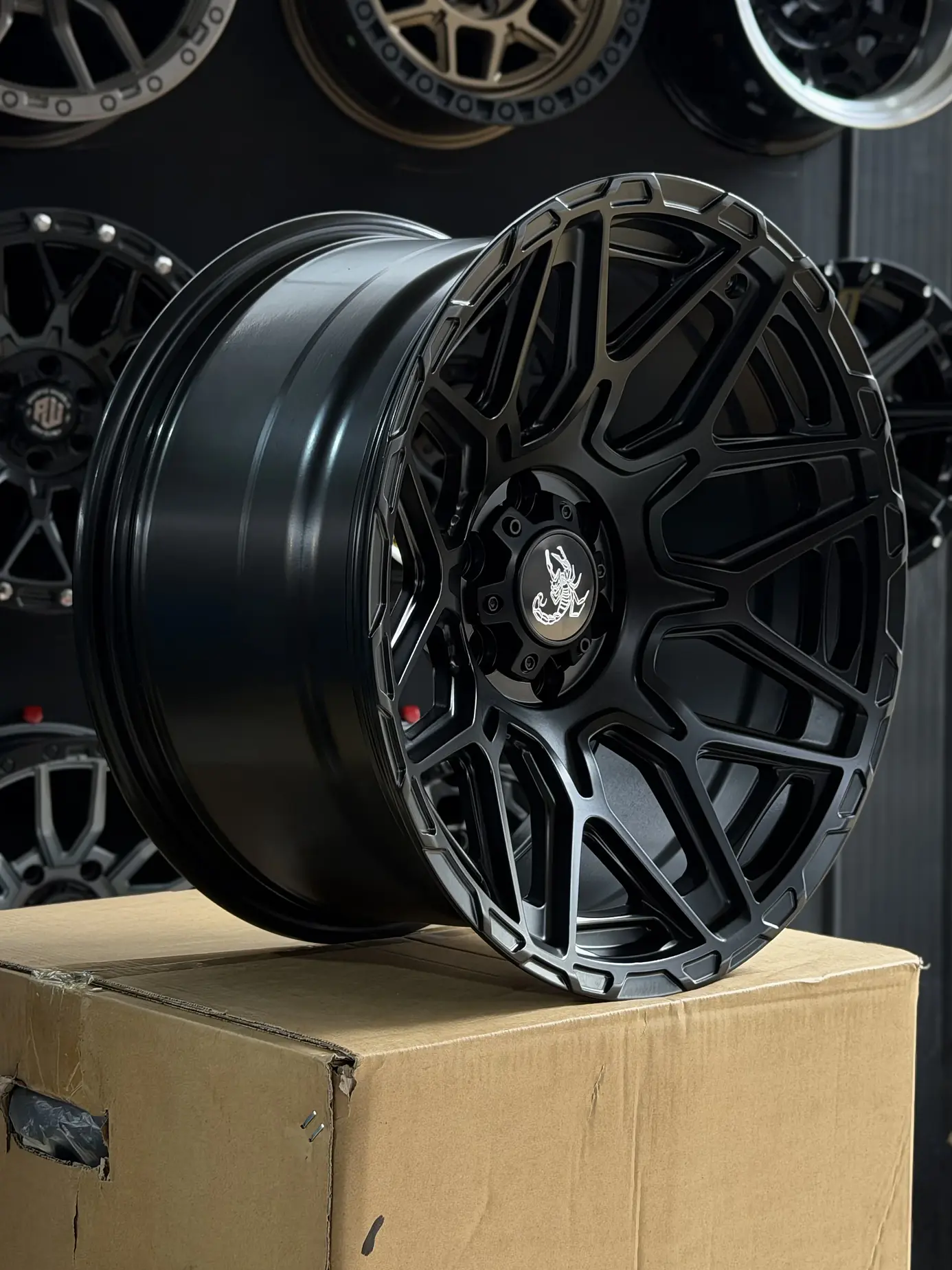 LLANTAS 17X9 6X114 ET -12 ESCORPION NEGRO MATE (4 LLANTAS) 2