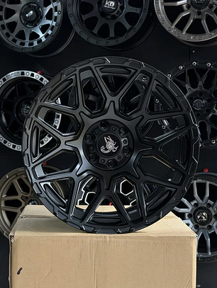 LLANTAS 17X9 6X114 ET -12 ESCORPION NEGRO MATE (4 LLANTAS)