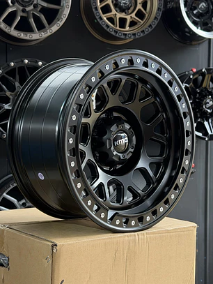 llanta 17x9 6x139.7 et 0 kmc negro mate brillante ( 4 llantas )