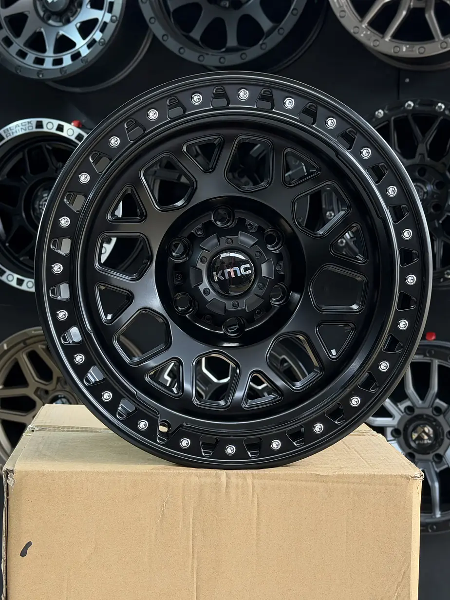 LLANTAS 17X9 6X139.7 ET 0 KMC NEGRO MATE BRILLANTE ( 4 LLANTAS ) 2