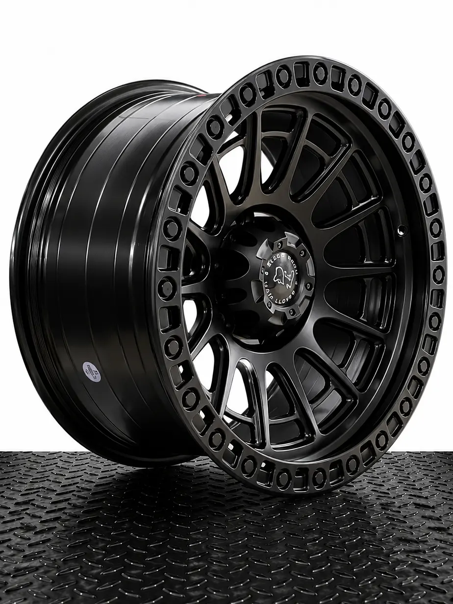 LLANTAS 17X9 6X139.7 BLACKRHINO ET -12 NEGRO MATE (4 LLANTAS) 1
