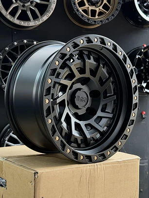 llanta 17x9 6x139.7 et -10 blackrhino negro mate (4 llantas )