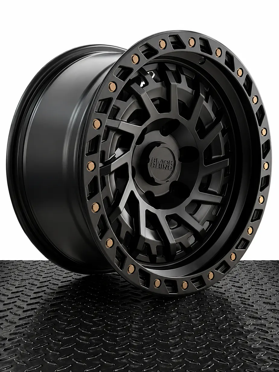LLANTAS 17X9 6X139.7 ET -10 BLACKRHINO NEGRO MATE (4 LLANTAS ) 1