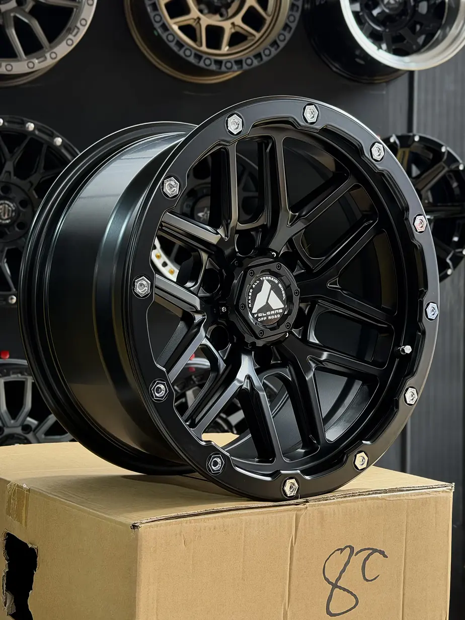 LLANTA 17X9 6X139.7 ET -10 RAXER BLACK MATE ( 4 LLANTAS ) 2