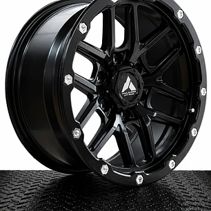 LLANTA 17X9 6X139.7 ET -10 RAXER BLACK MATE ( 4 LLANTAS )