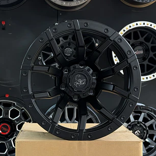 llanta 17x9 6x139.7 et -15 velociraptor negro mate (4 llantas)