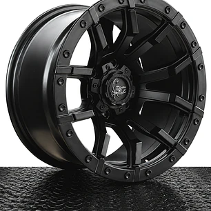 llanta 17x9 6x139.7 et -15 velociraptor negro mate (4 llantas)