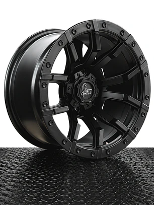 llanta 17x9 6x139.7 et -15 velociraptor negro mate (4 llantas)