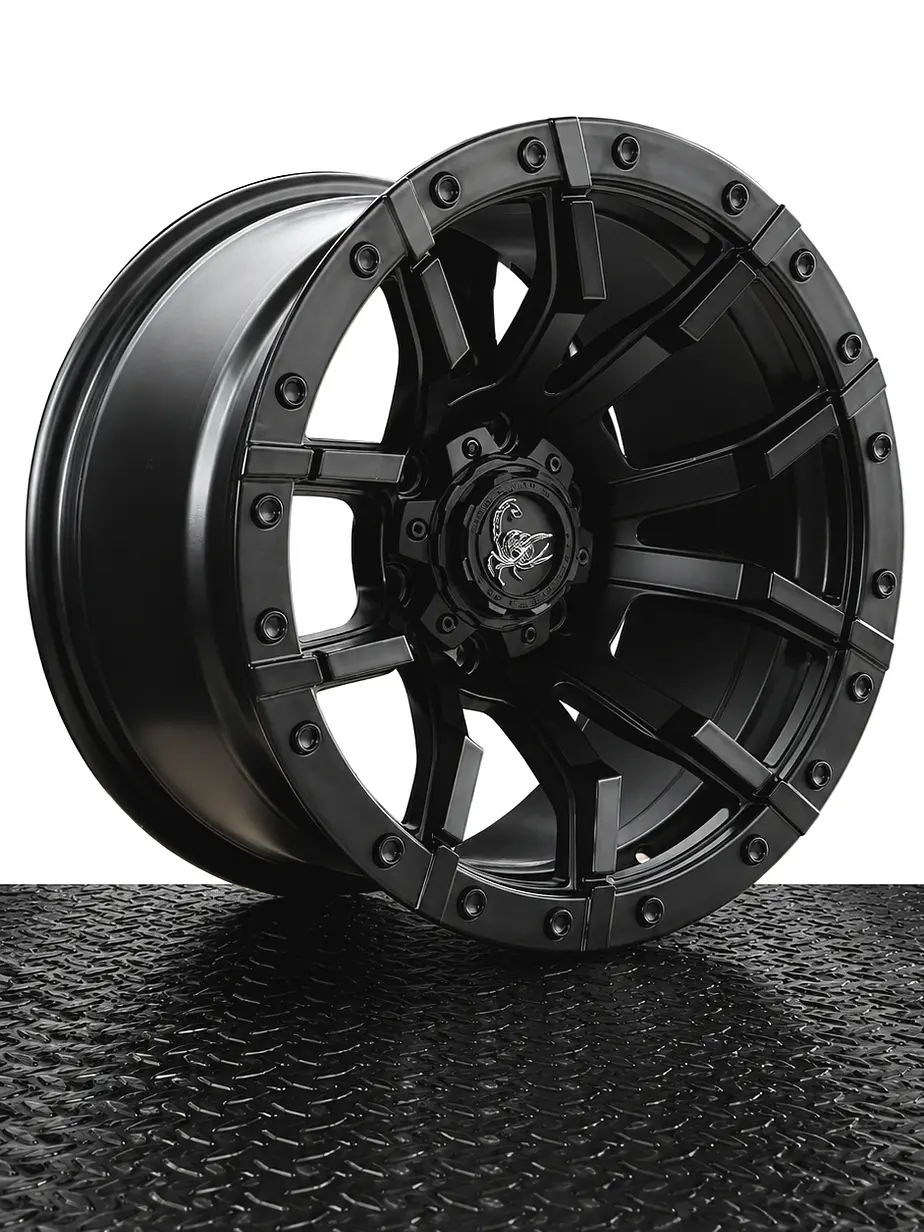 llanta 17x9 6x139.7 et -15 velociraptor negro mate (4 llantas) 1