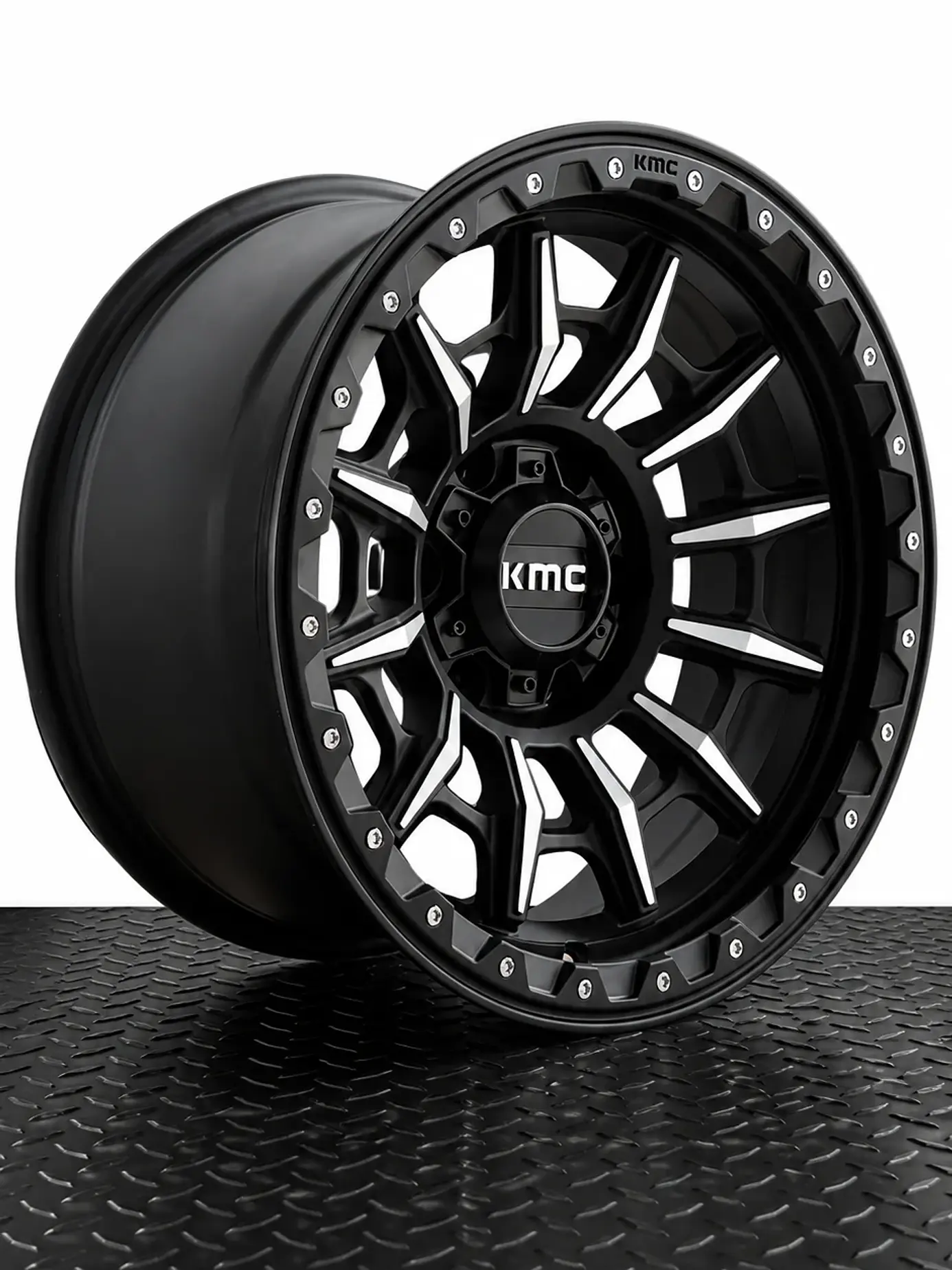LLANTAS 17X9 6X139.7 KMC ET -10 NEGRO - CROMADO ( 4 LLANTAS ) 1