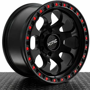 Llanta 17x9 6x139.7 et -10 kmc negro mate (4 llantas)
