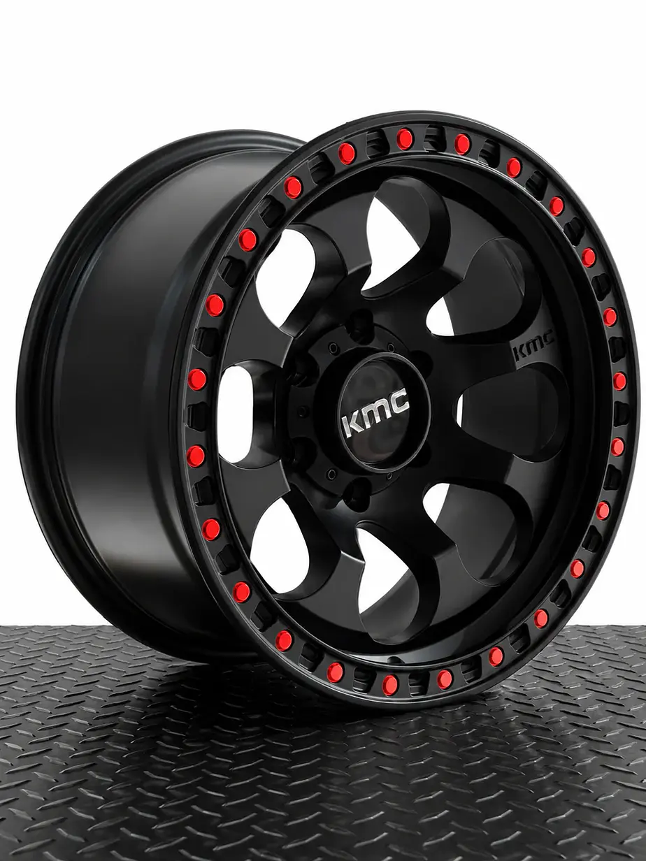 Llanta 17x9 6x139.7 et -10 kmc negro mate (4 llantas) 1