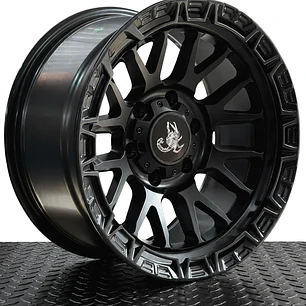 llanta 17x9 6x139.7 et -12 escorpión negro mate (4 llantas)