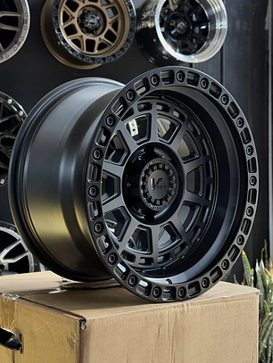 llanta 17x10 6x135 et -15 negro- gris mate (4 llantas)