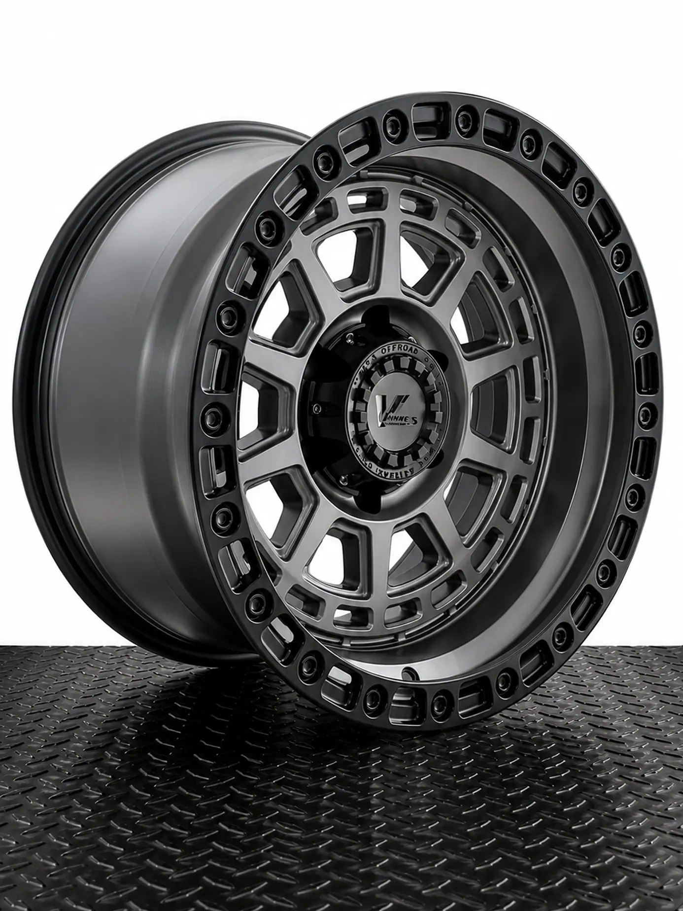 llanta 17x10 6x135 et -15 negro- gris mate (4 llantas) 1